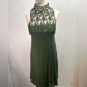 Rebellion women’s high neck laced lined dress size M